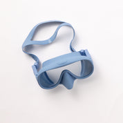 The Honey Goggles from Honey Swim are summery blue diving goggles with a clear lens and adjustable strap, designed for a leak-proof fit, set against a plain white background.