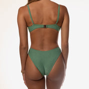 Olive Shimmer Underwire | Top