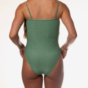 Olive Shimmer One Piece | Top