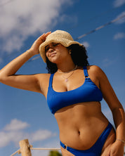Sapphire Ribbed Bralette Set
