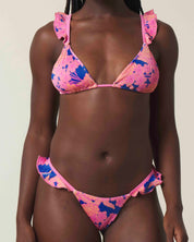 Fleur Ribbed | Ruffle Triangle Top