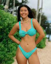 Sangria Ribbed Ruched Underwire | Top