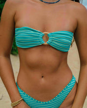 Sangria Ribbed Bandeau Set