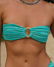 Sangria Ribbed Bandeau Set