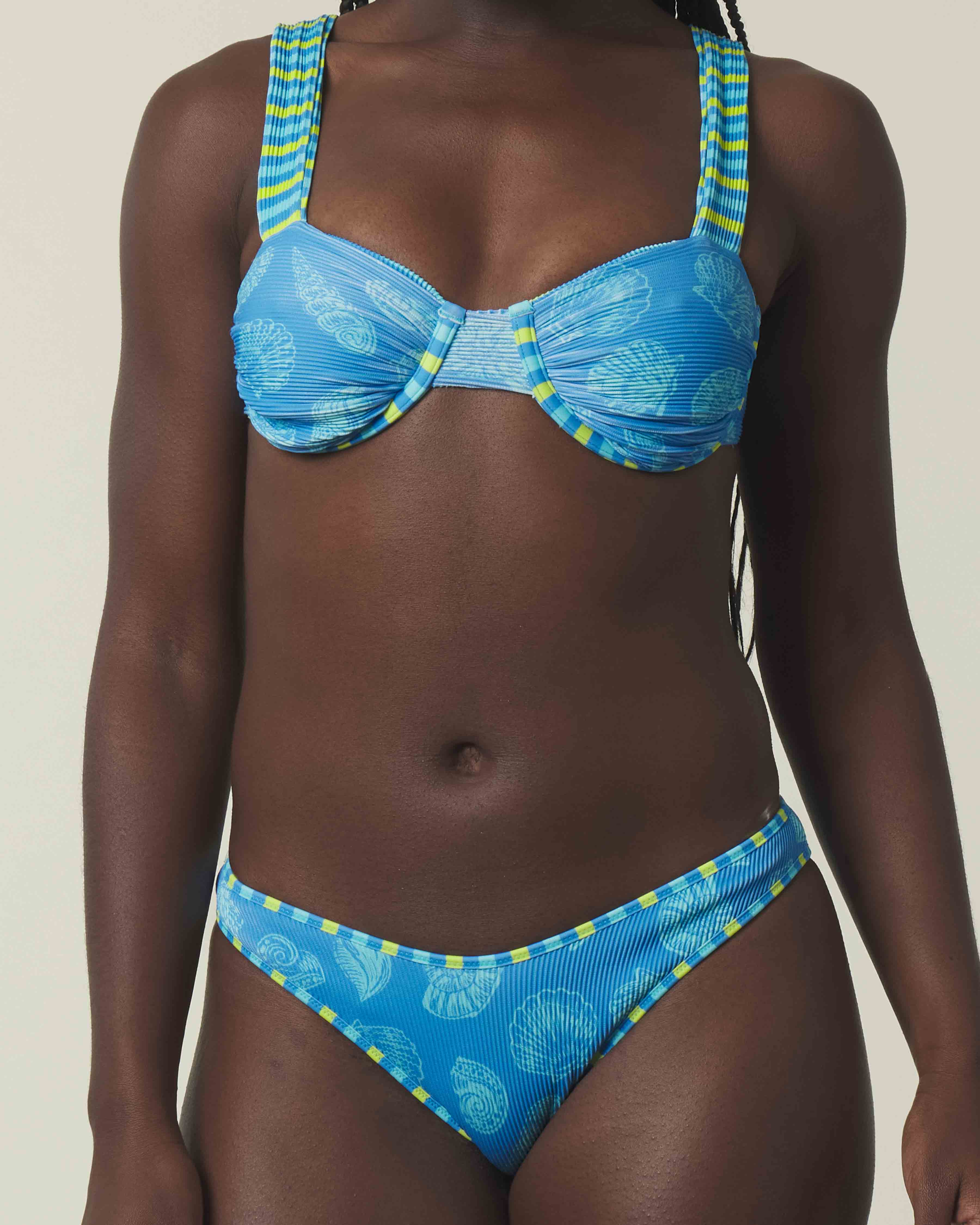 Playa Ribbed Ruched Underwire Set