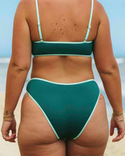 Jade Ribbed | Full Coverage Bottoms