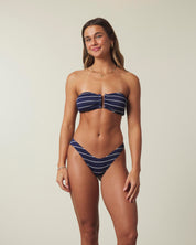 Marine Ribbed | U Bandeau Top