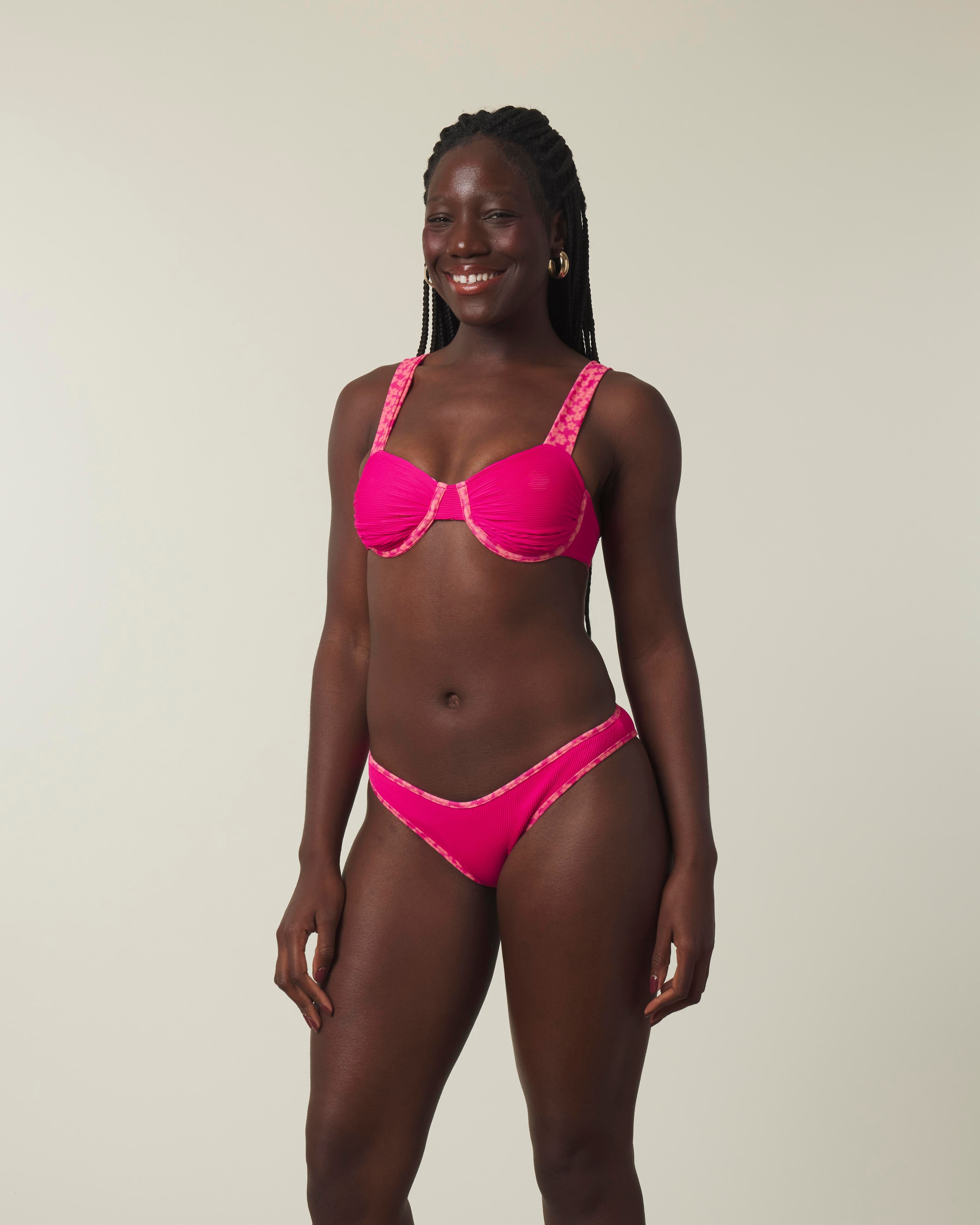 Tilly Ribbed Ruched Underwire Set