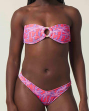 Palm Pop Ribbed Bandeau | Top
