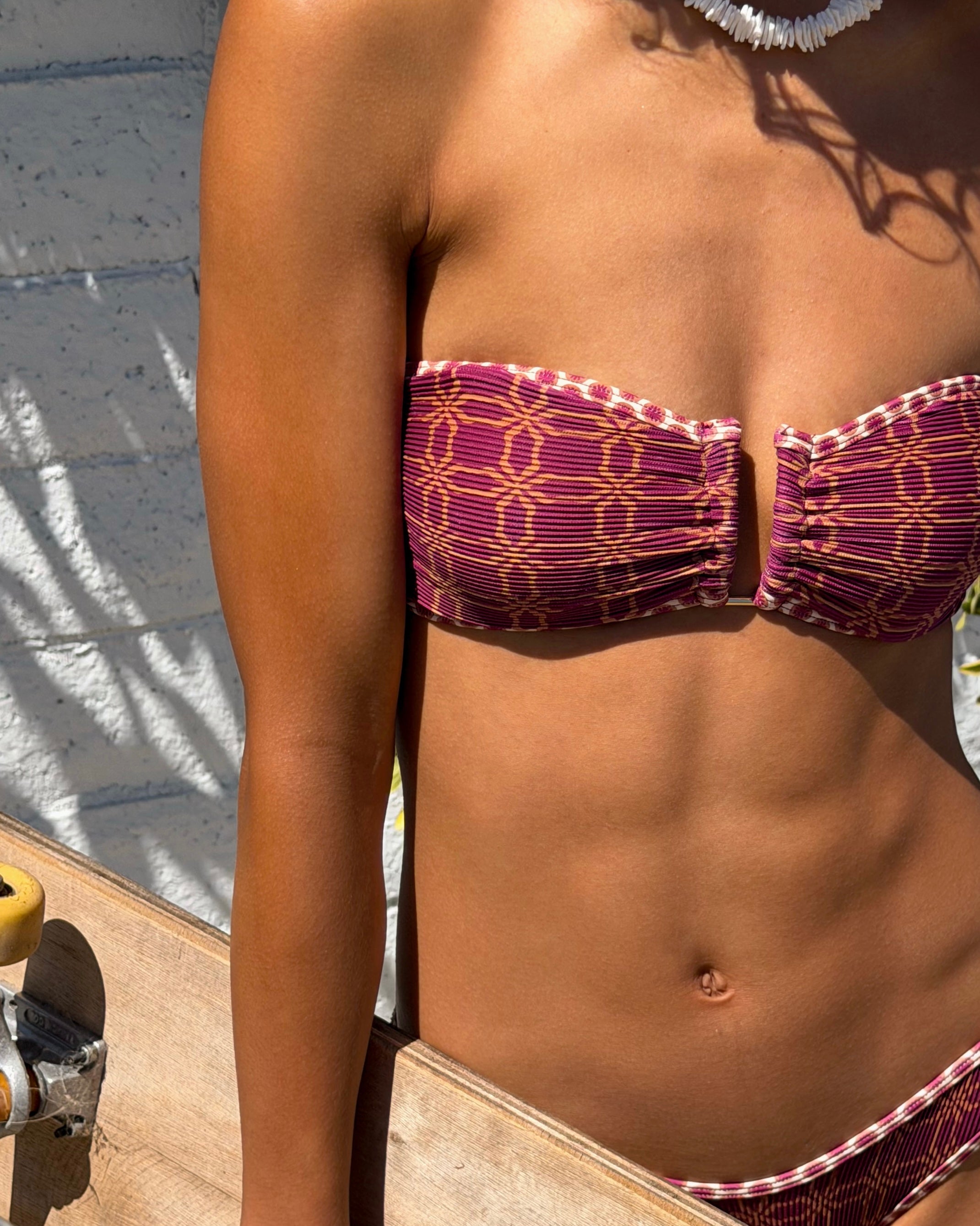 Maya Ribbed U Bandeau Set