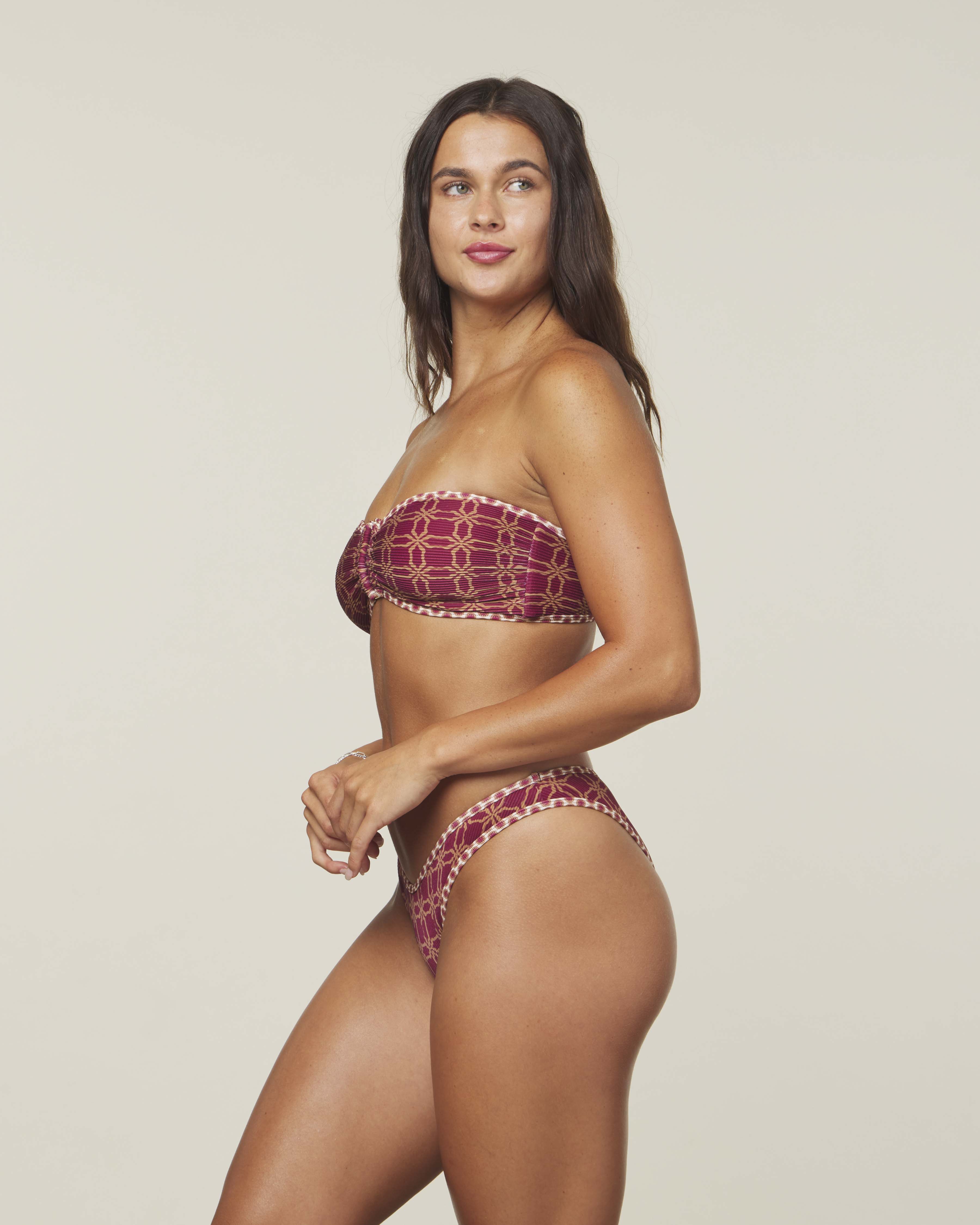 Maya Ribbed U Bandeau Set